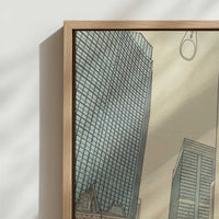 Framed Canvas - Close-up detail and texture of the framed canvas