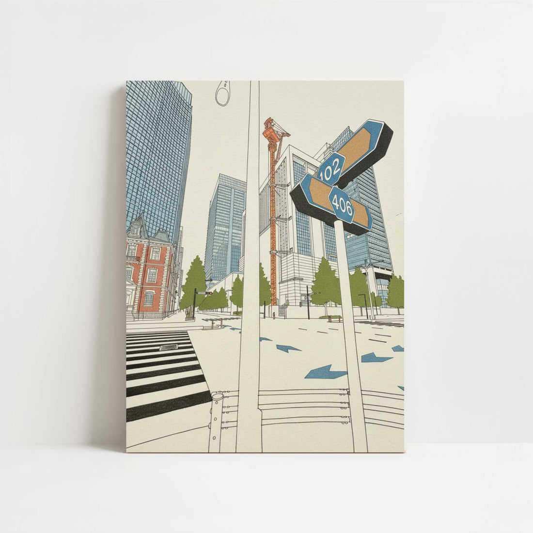 Crossroads of Chiyoda, Tokyo - Art Print - Unframed art print