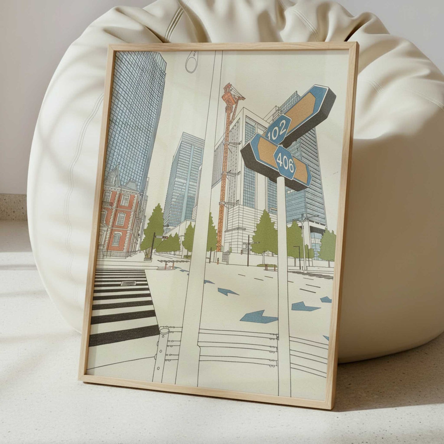 Crossroads of Chiyoda, Tokyo - Art Print - Interior inspiration