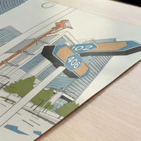 Crossroads of Chiyoda, Tokyo - Art Print - Close-up detail of the art print