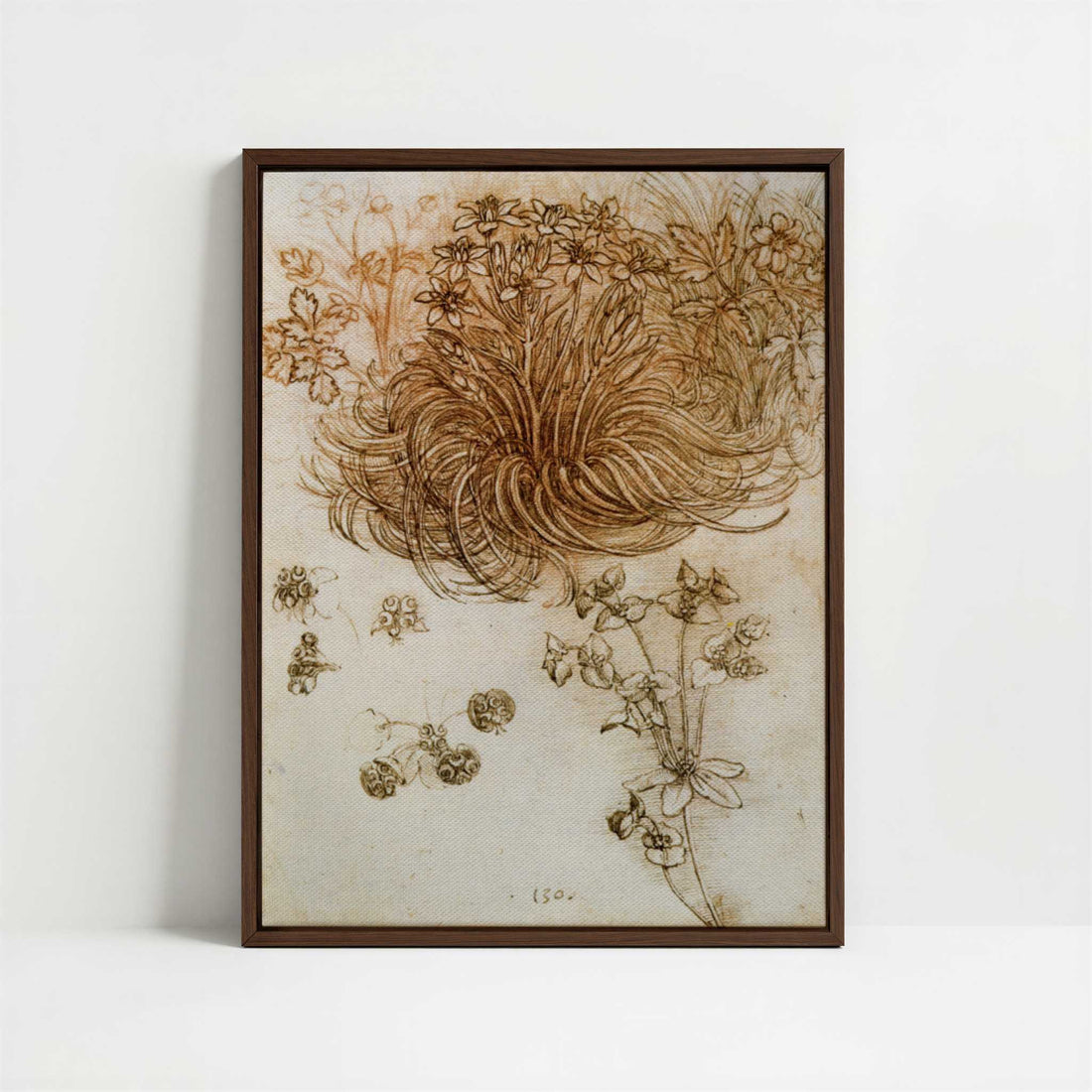 Framed Canvas - Framed canvas in dark wood color frame