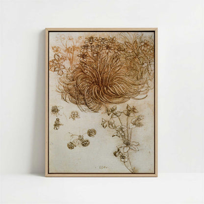 Framed Canvas - Framed canvas in oak color frame