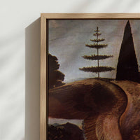 Framed Canvas - Close-up detail and texture of the framed canvas