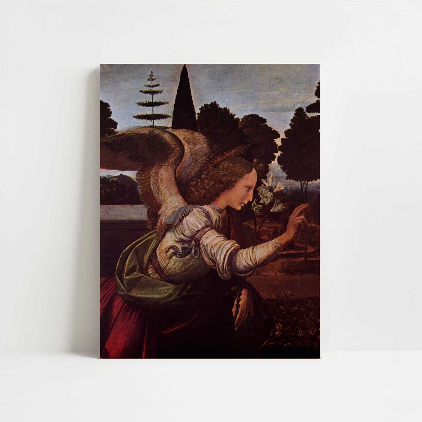 Annunciation, Angel (c.1472–1475) by Leonardo da Vinci – Art Print - Unframed art print