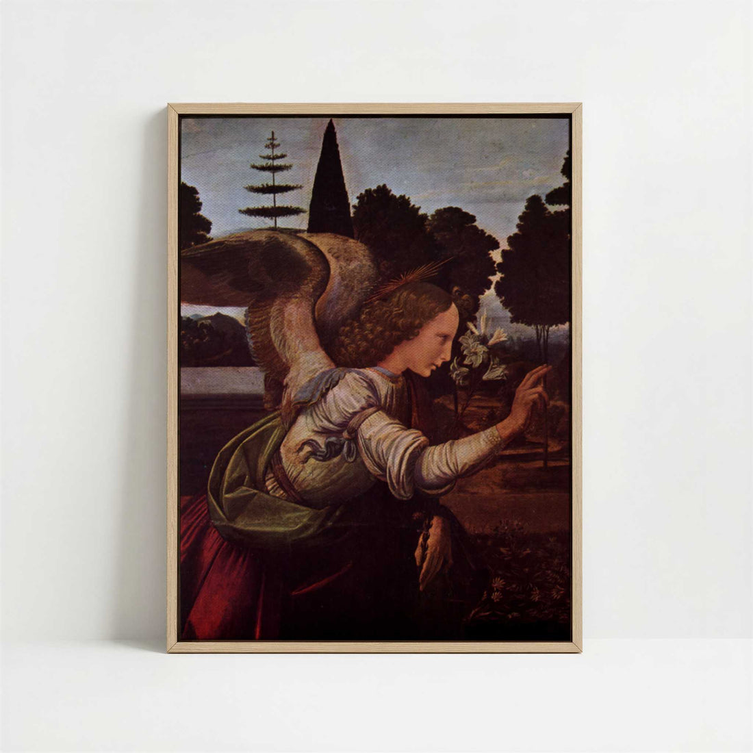 Framed Canvas - Framed canvas in oak color frame