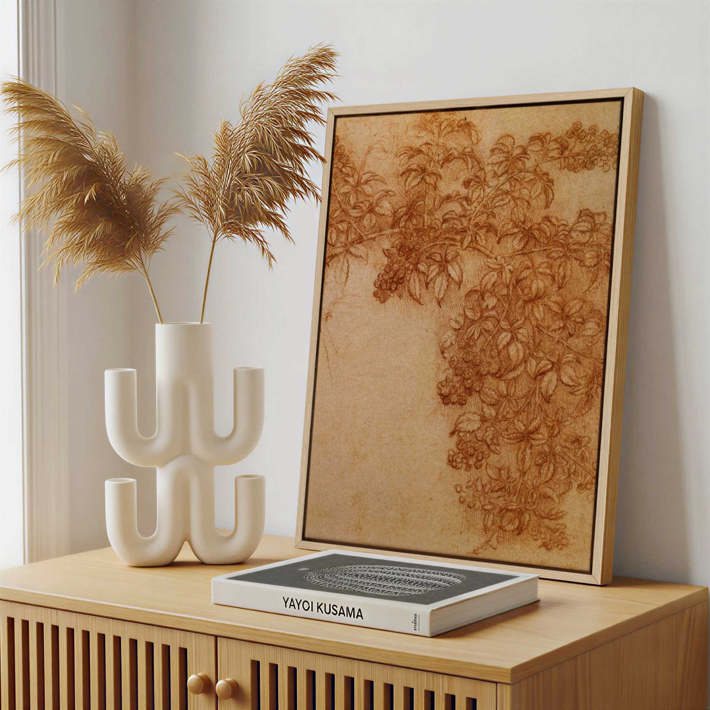 Framed Canvas - Framed canvas in a stylish interior setting
