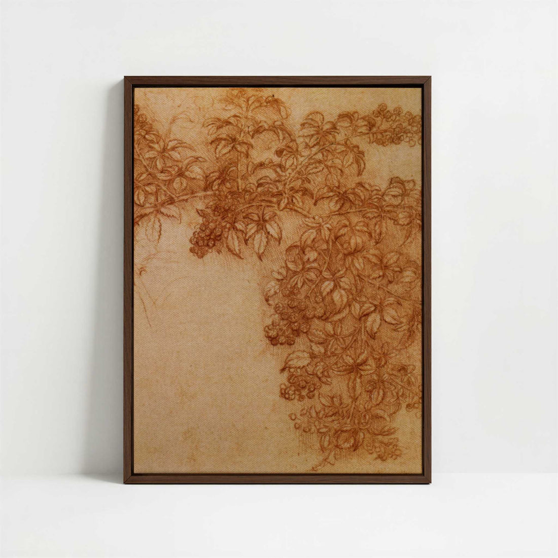 Framed Canvas - Framed canvas in dark wood color frame