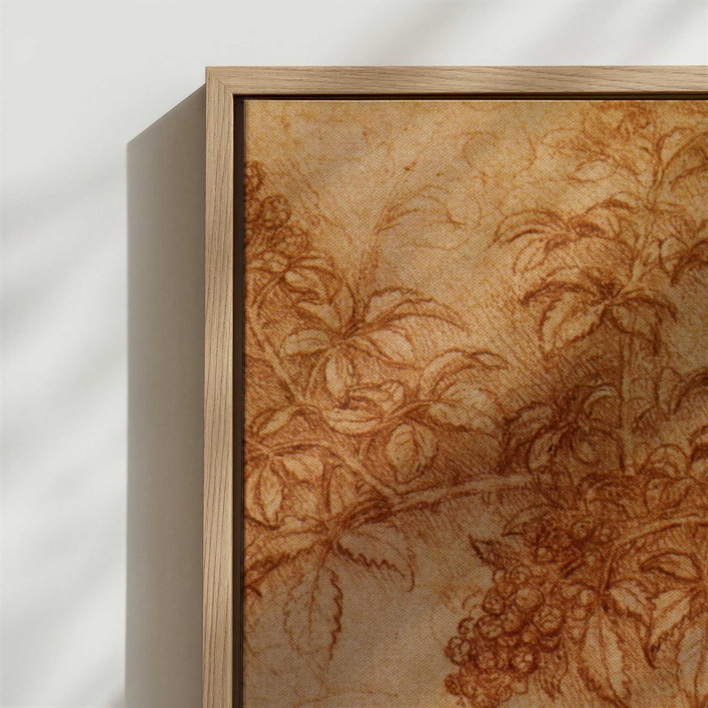 Framed Canvas - Close-up detail and texture of the framed canvas