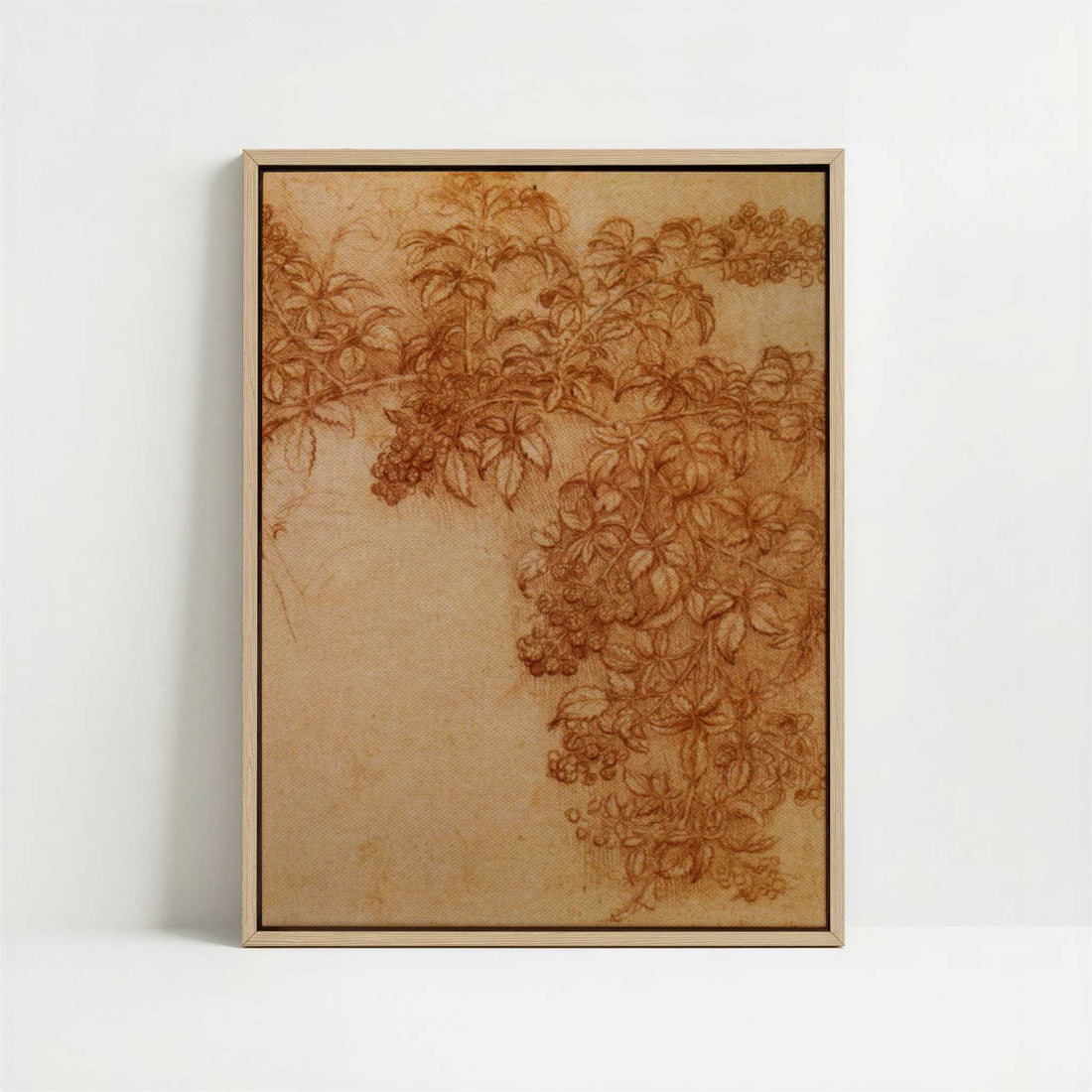 Framed Canvas - Framed canvas in oak color frame