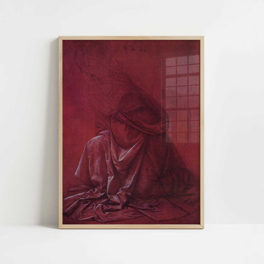 Drapery Study (1470s) by Leonardo da Vinci – Art Print - Art print in oak frame