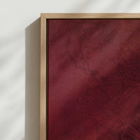 Framed Canvas - Close-up detail and texture of the framed canvas