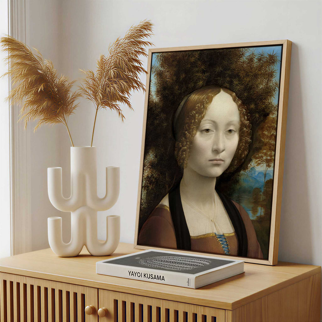 Framed Canvas - Framed canvas in a stylish interior setting