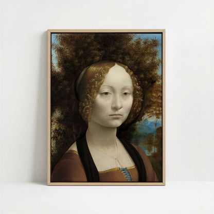 Framed Canvas - Framed canvas in oak color frame