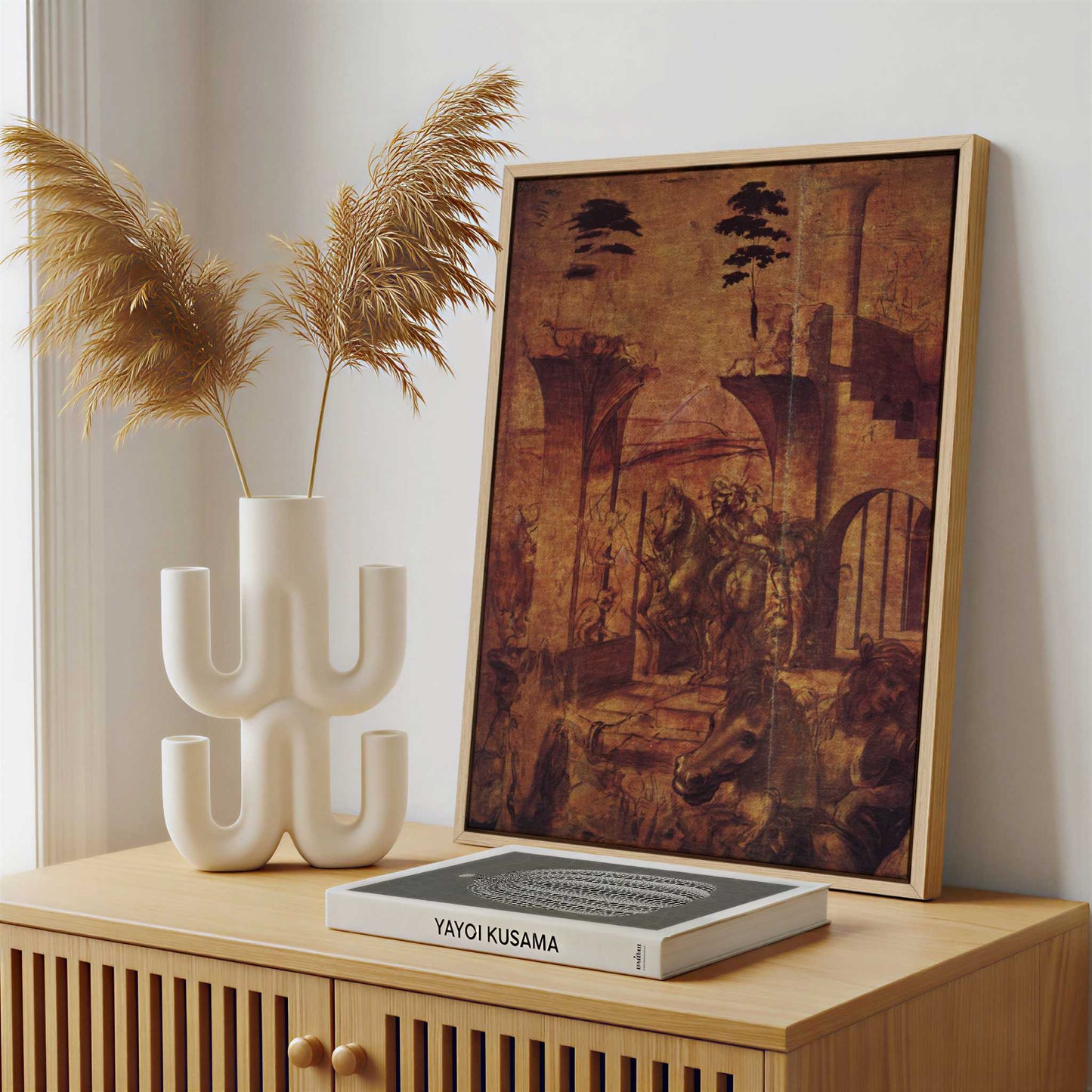 Framed Canvas - Framed canvas in a stylish interior setting
