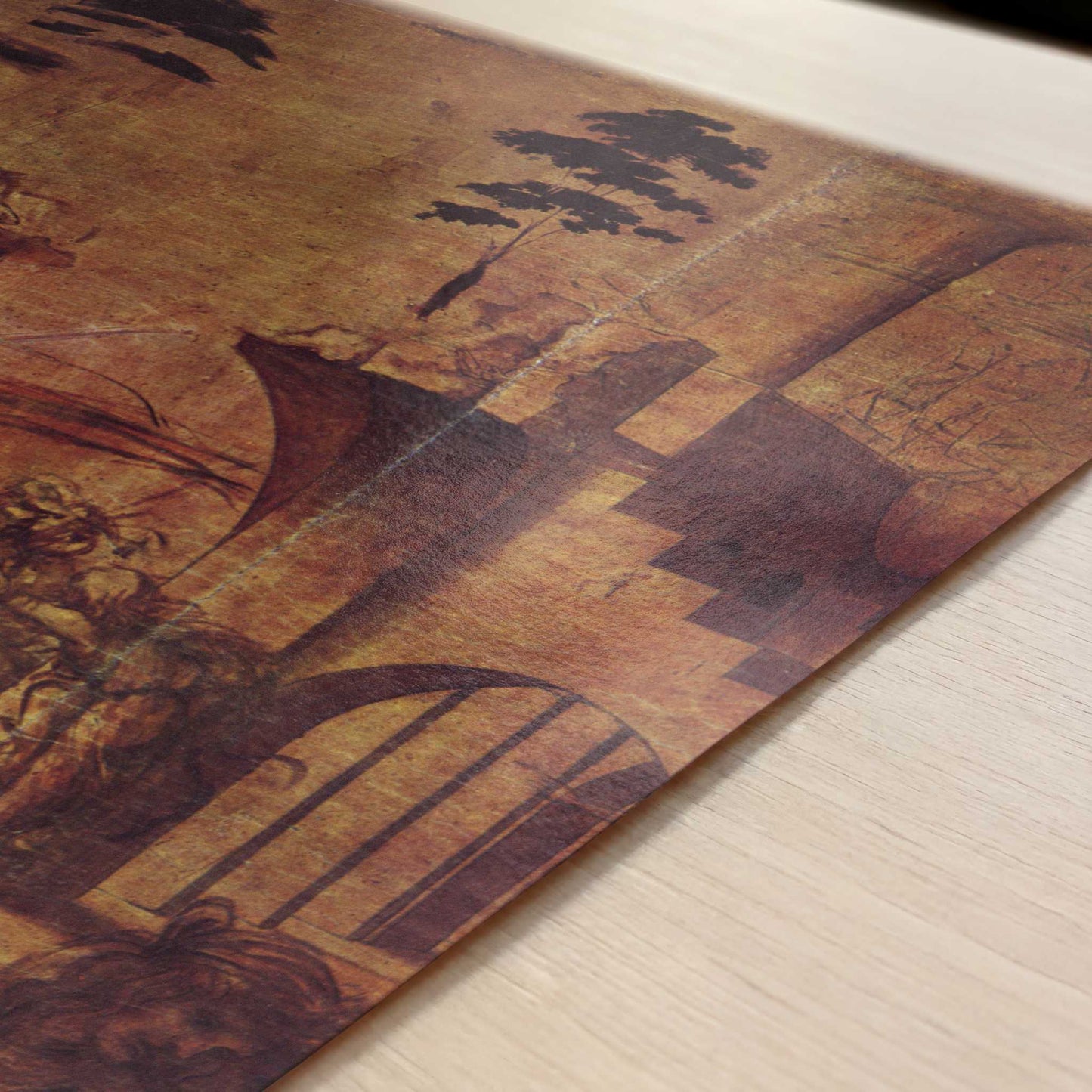 Horsemen & Fantastic Architecture (1490s) by Leonardo da Vinci – Art Print - Close-up detail of the art print