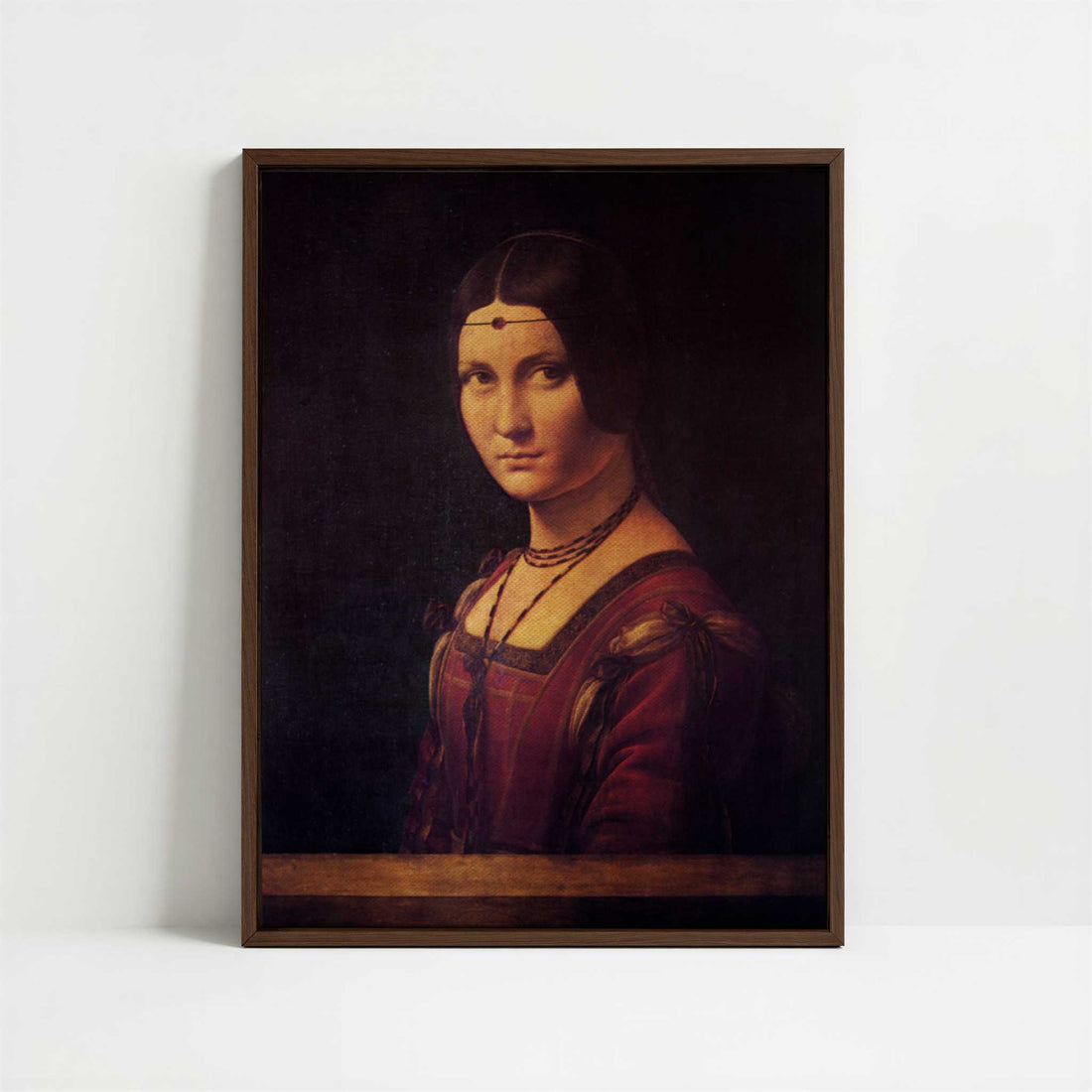 Framed Canvas - Framed canvas in dark wood color frame