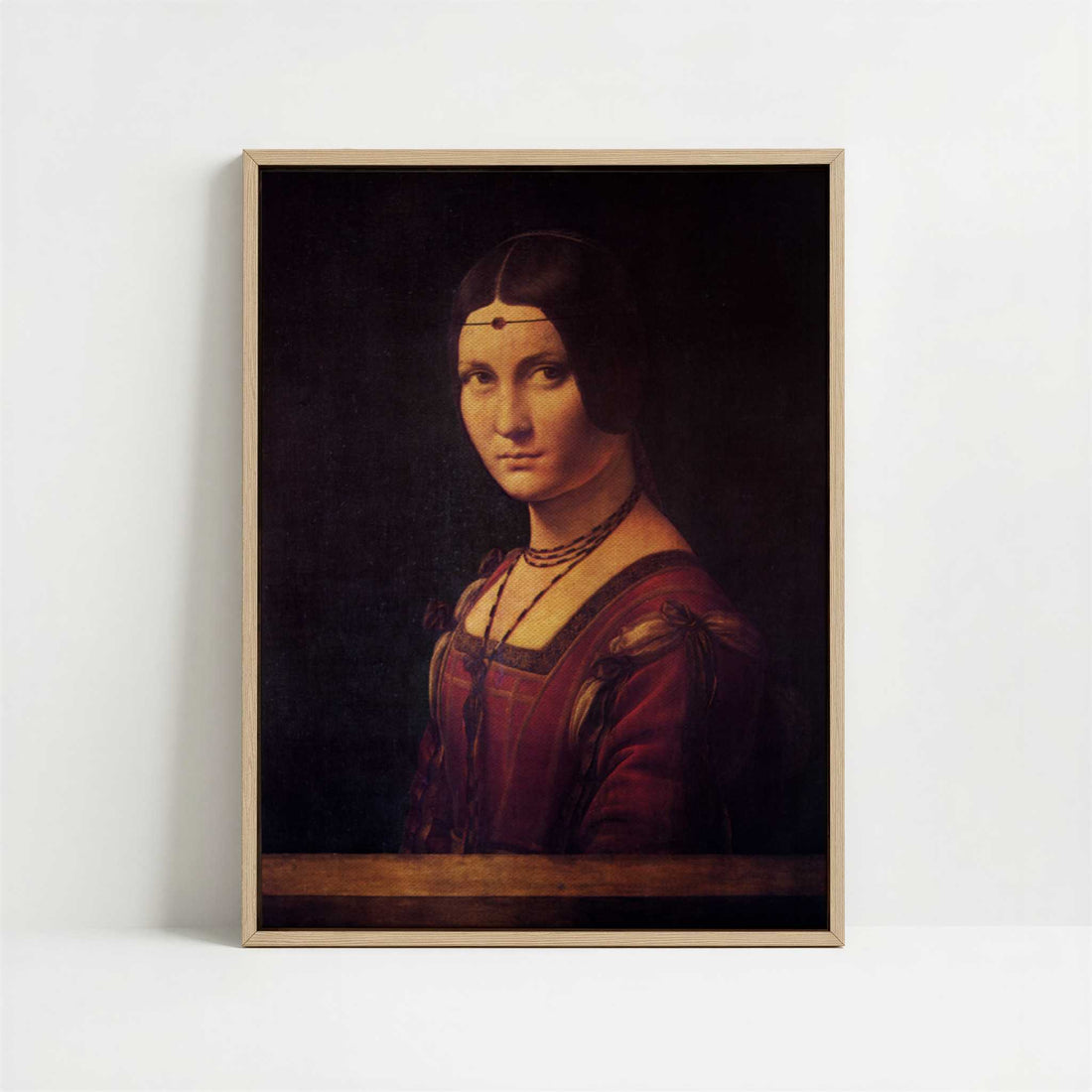 Framed Canvas - Framed canvas in oak color frame