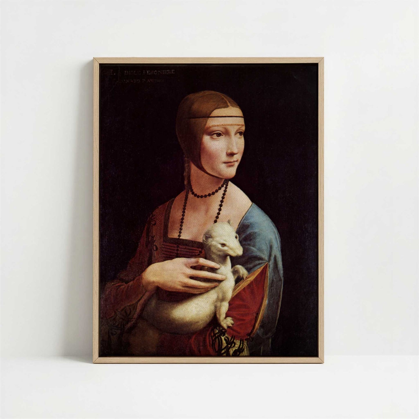 Framed Canvas - Framed canvas in oak color frame