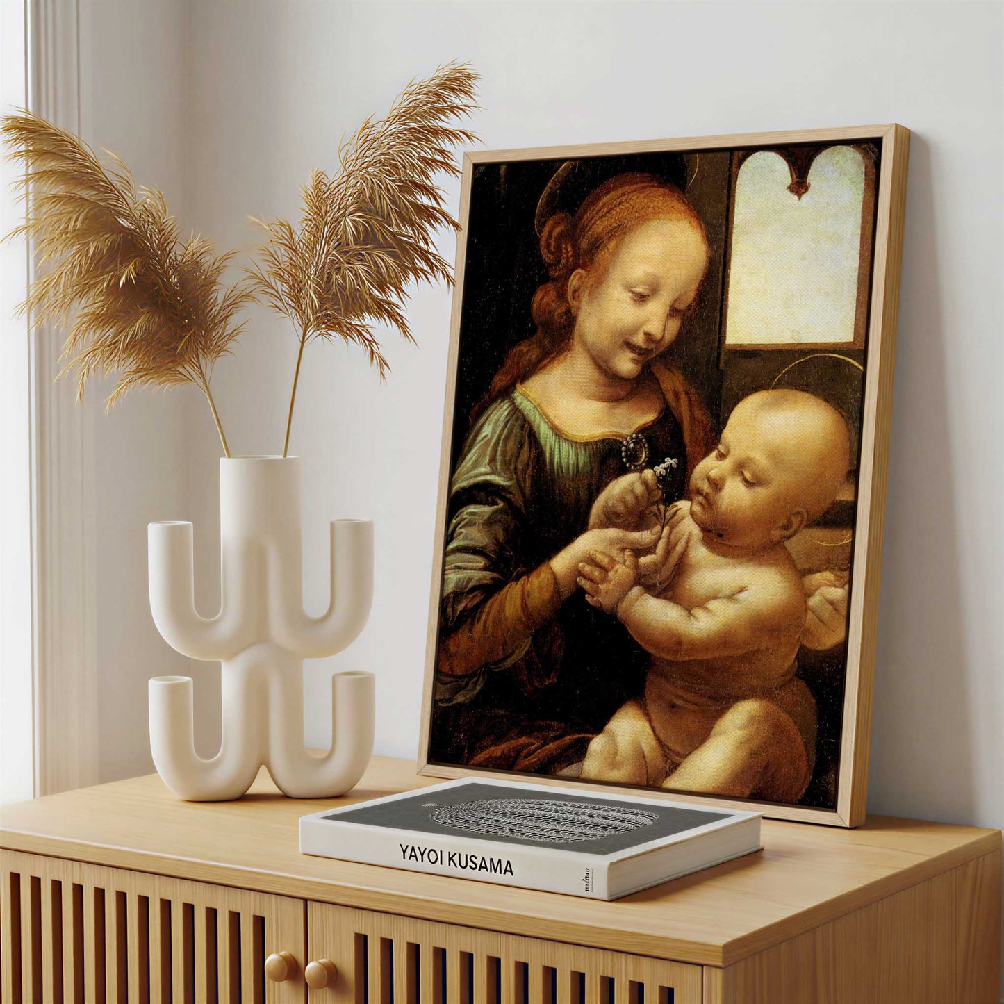 Framed Canvas - Framed canvas in a stylish interior setting