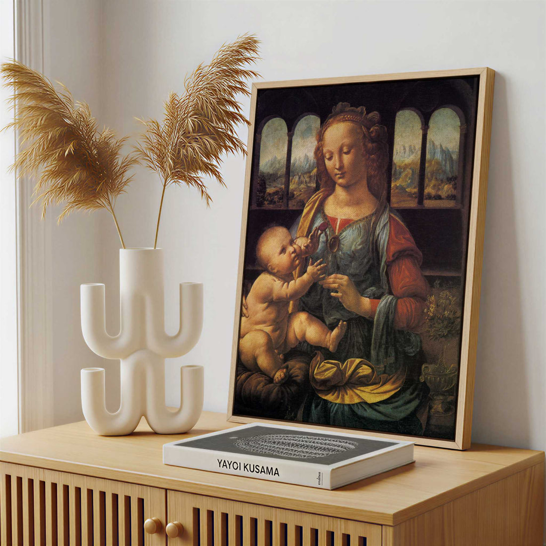 Framed Canvas - Framed canvas in a stylish interior setting
