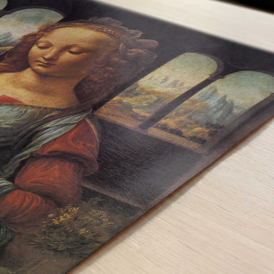 Madonna with the Carnation (1470s) by Leonardo da Vinci – Art Print - Close-up detail of the art print