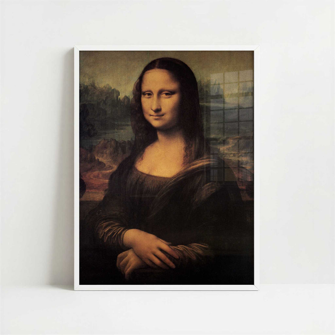 Mona Lisa (1503) by Leonardo da Vinci – Art Print - Art print in white frame