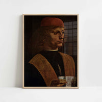 Portrait of a Musician (c.1485) by Leonardo da Vinci – Art Print - Art print in oak frame