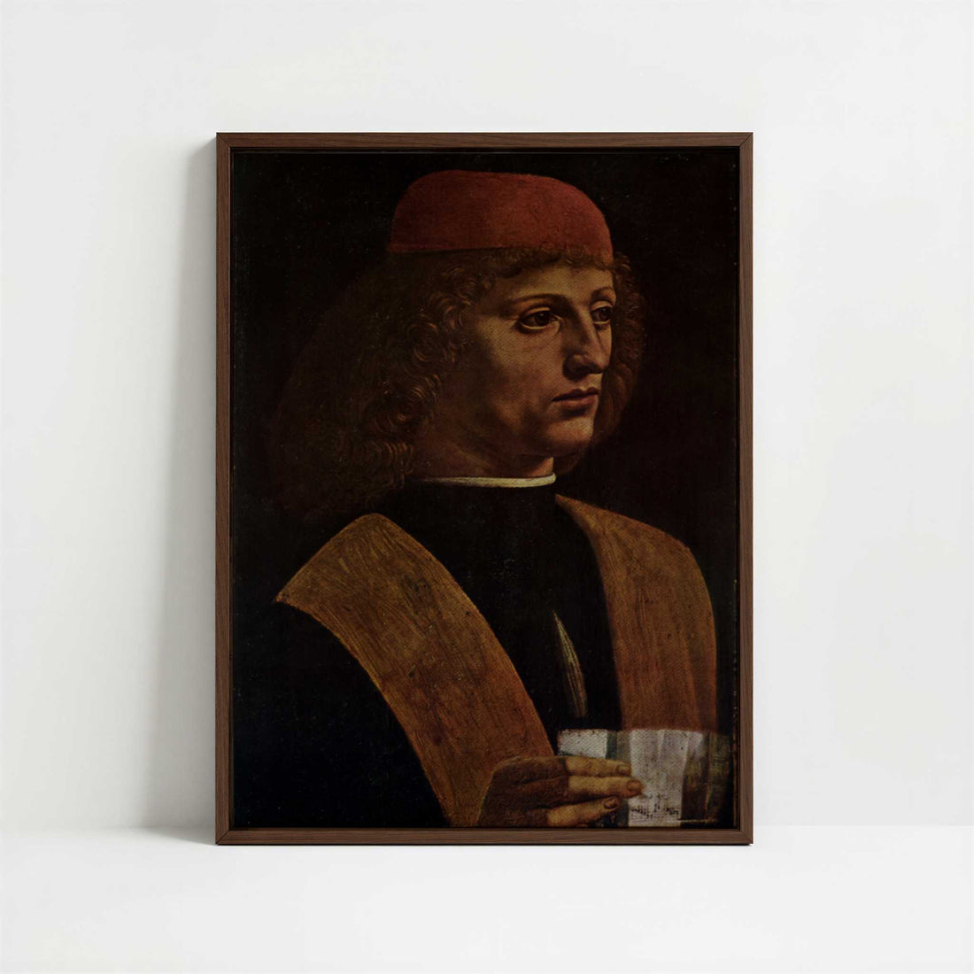 Framed Canvas - Framed canvas in dark wood color frame