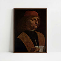 Framed Canvas - Framed canvas in dark wood color frame