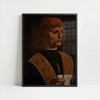Portrait of a Musician (c.1485) by Leonardo da Vinci – Art Print - Art print in black frame