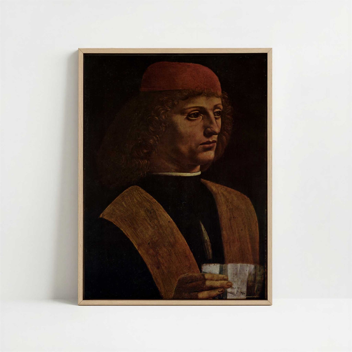Framed Canvas - Framed canvas in oak color frame