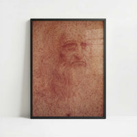 Self-portrait (1510s) by Leonardo da Vinci – Art Print - Art print in black frame