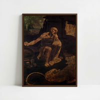 Framed Canvas - Framed canvas in dark wood color frame