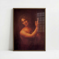 St. John the Baptist (c.1509) by Leonardo da Vinci – Art Print - Art print in dark wood frame