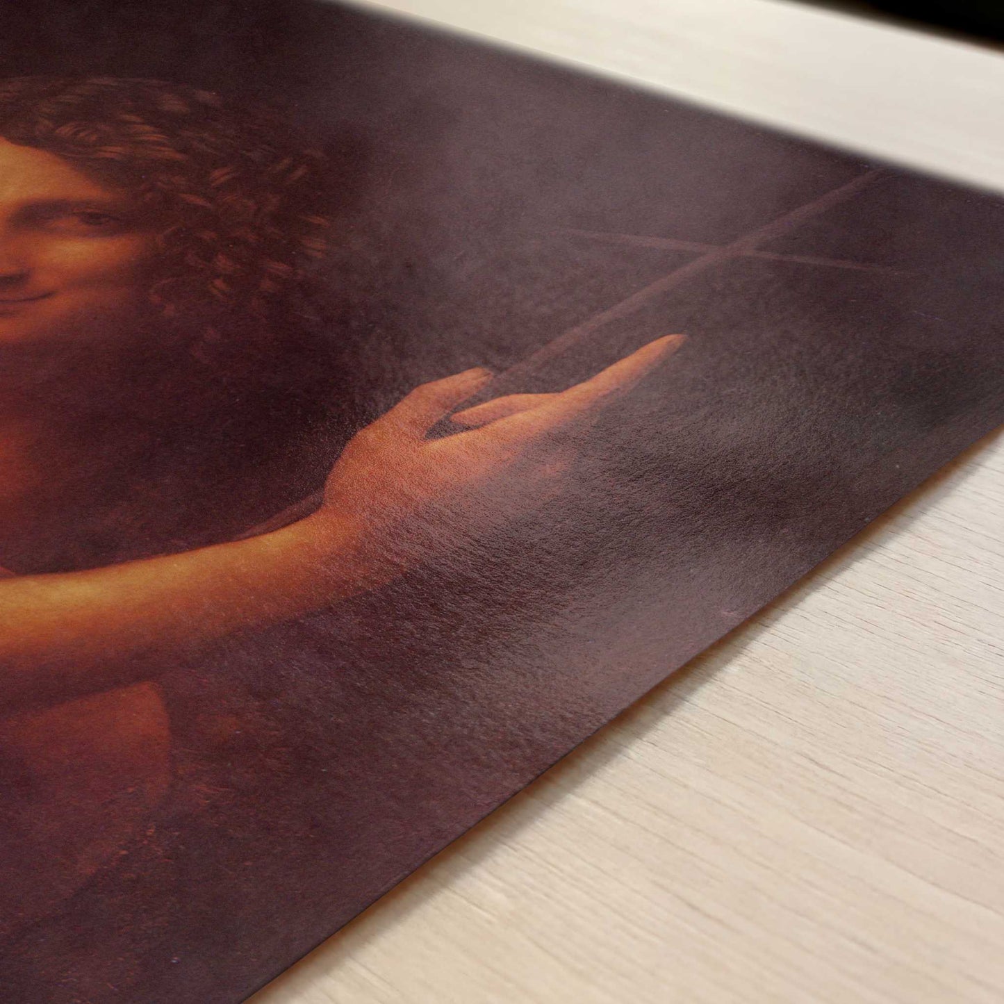 St. John the Baptist (c.1509) by Leonardo da Vinci – Art Print - Close-up detail of the art print