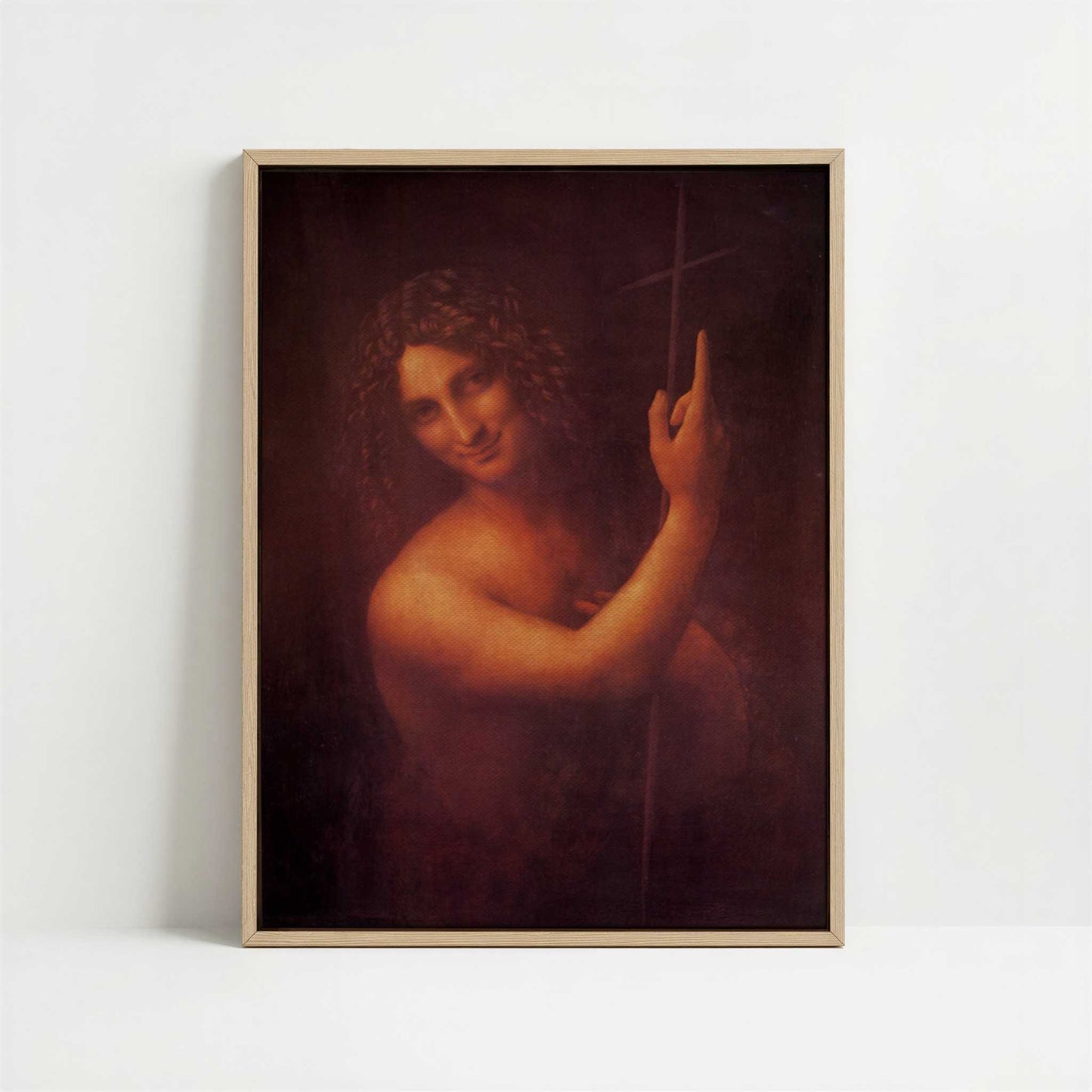 Framed Canvas - Framed canvas in oak color frame