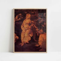 The Adoration of the Kings (1481) by Leonardo da Vinci – Art Print - Art print in oak frame