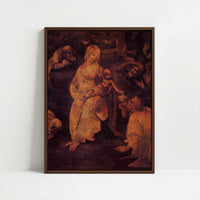 Framed Canvas - Framed canvas in dark wood color frame