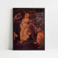The Adoration of the Kings (1481) by Leonardo da Vinci – Art Print - Art print in black frame
