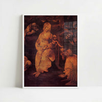 The Adoration of the Kings (1481) by Leonardo da Vinci – Art Print - Art print in white frame
