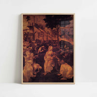 The Adoration of the Kings (1481) by Leonardo da Vinci – Art Print - Art print in oak frame