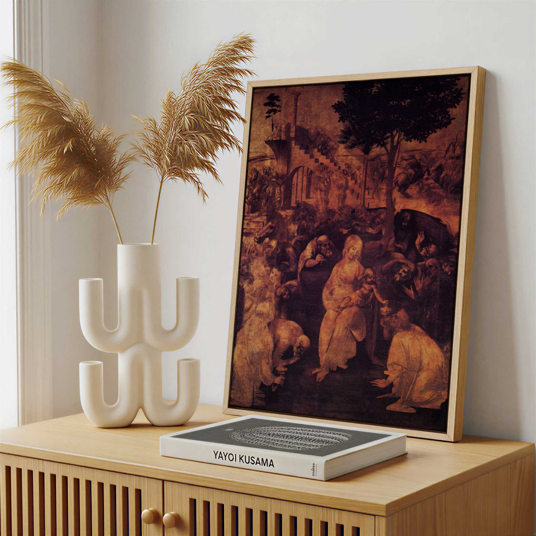 Framed Canvas - Framed canvas in a stylish interior setting