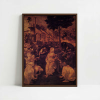 Framed Canvas - Framed canvas in dark wood color frame