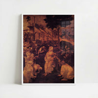 The Adoration of the Kings (1481) by Leonardo da Vinci – Art Print - Art print in white frame