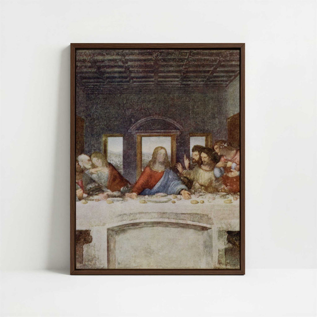 Framed Canvas - Framed canvas in dark wood color frame