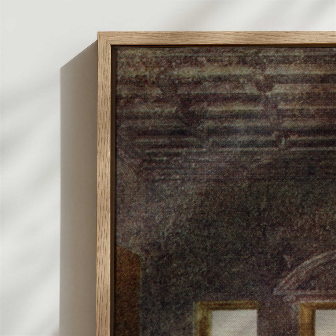 Framed Canvas - Close-up detail and texture of the framed canvas