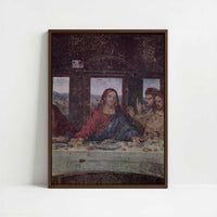 Framed Canvas - Framed canvas in dark wood color frame