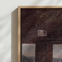 Framed Canvas - Close-up detail and texture of the framed canvas
