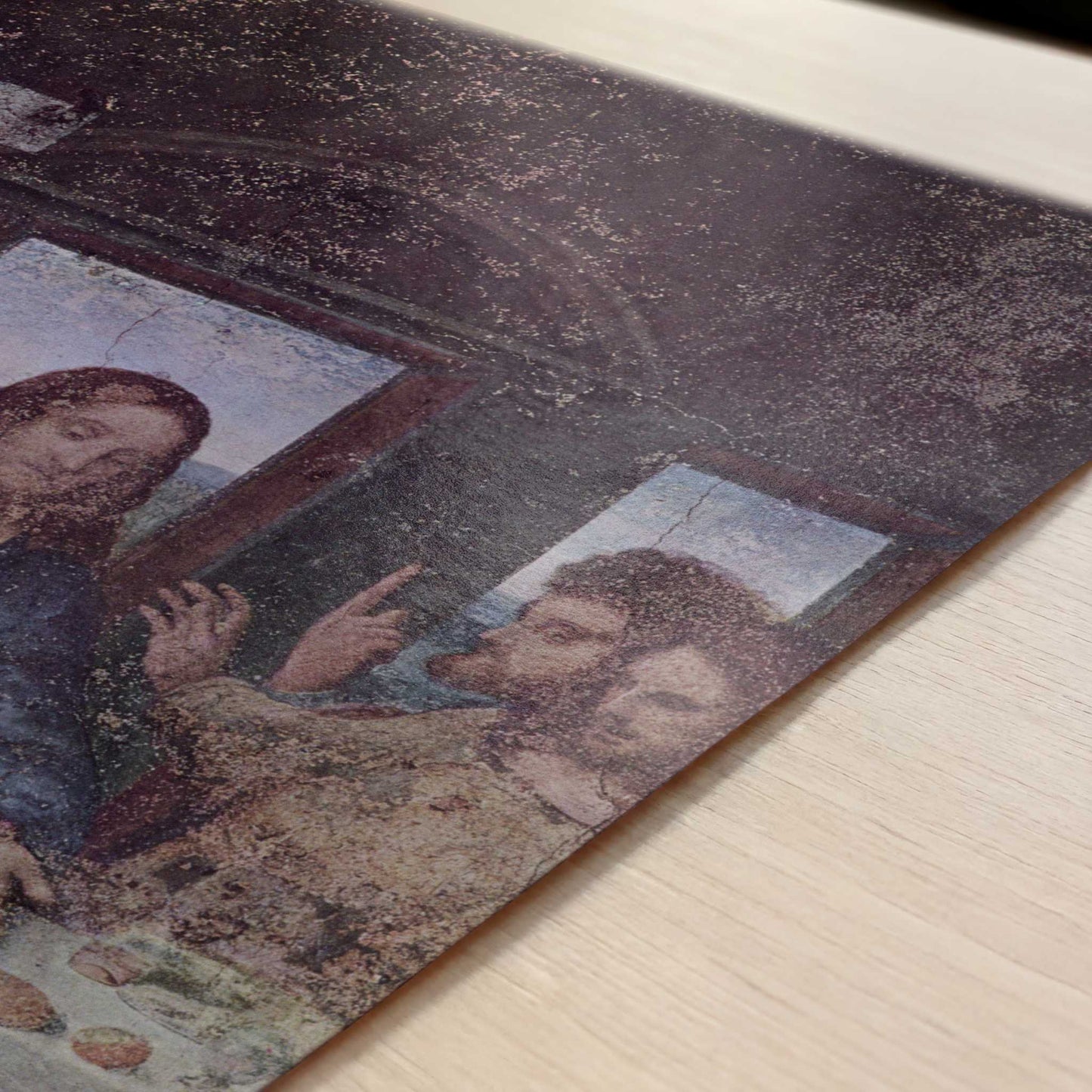 The Last Supper (1490s) by Leonardo da Vinci – Art Print - Close-up detail of the art print