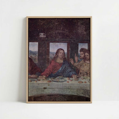 Framed Canvas - Framed canvas in oak color frame